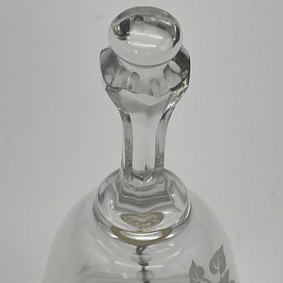 AVON Lot Set of 4 Lead Crystal Wine Goblet Glass Bell Candlestick Holders Footed - Picture 10 of 16